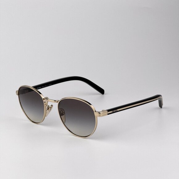 Prada PRB52S Sunglasses – Gold Round Frame Grey Gradient Lenses | Model ZVN02C - Picture 6 of 10